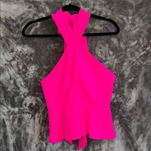 DO+BE Neon Pink Halter Blouse